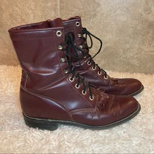 Justin Boots Women’s Burgundy Roper Sz 7.5